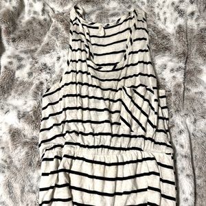 Maxi striped soft cotton dress
